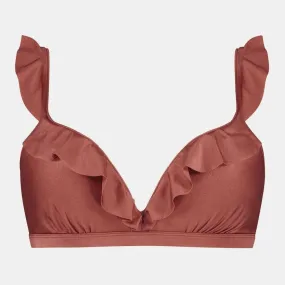 Beachlife Chocolate Shine Padded Wired Bikini Top